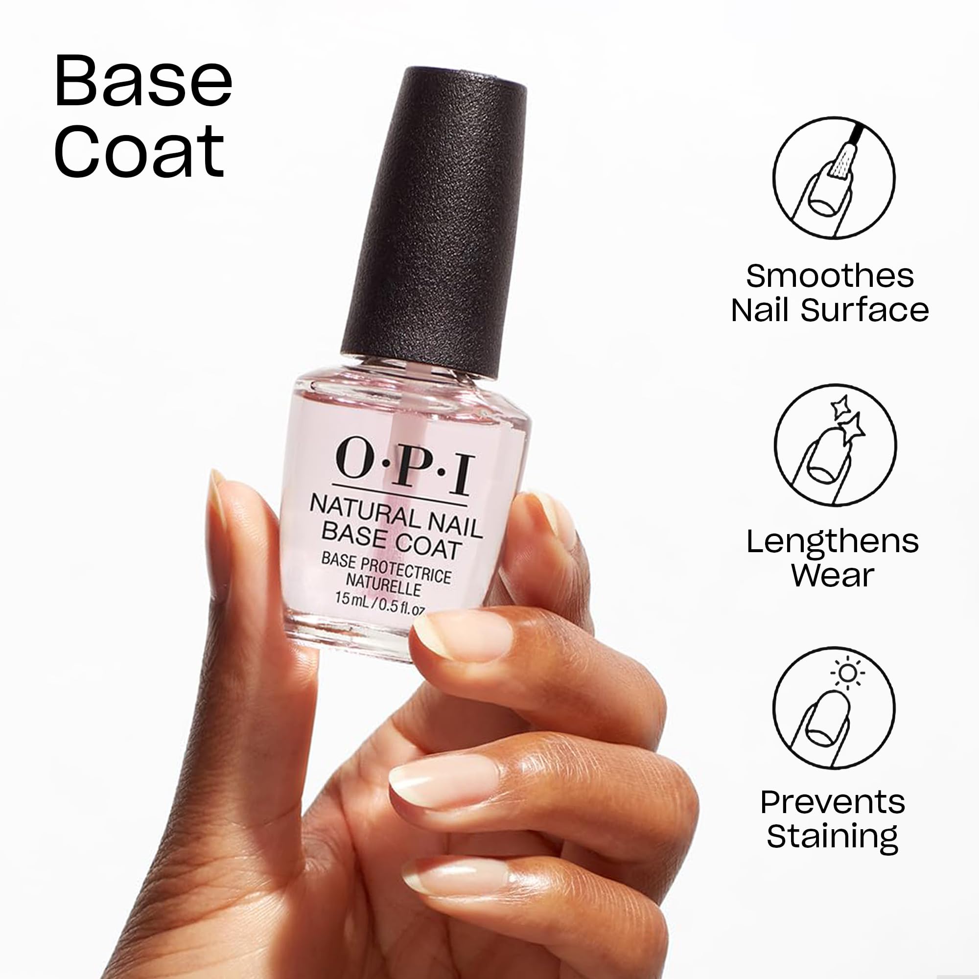 OPI professional nail lacquer base coat packaging detail
