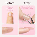 Demonstration of Modelones gel adhesive applied for press-on nails
