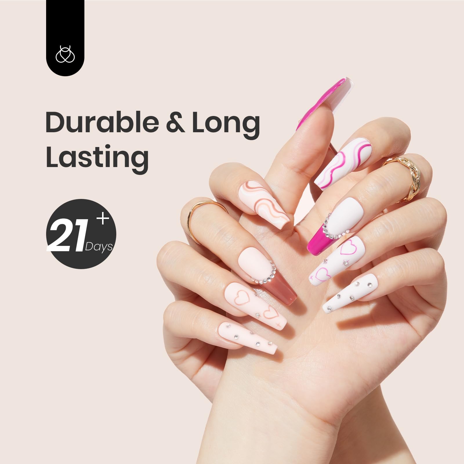 Authentic USA imported nail care product packaging detailing the soak off formula instructions.