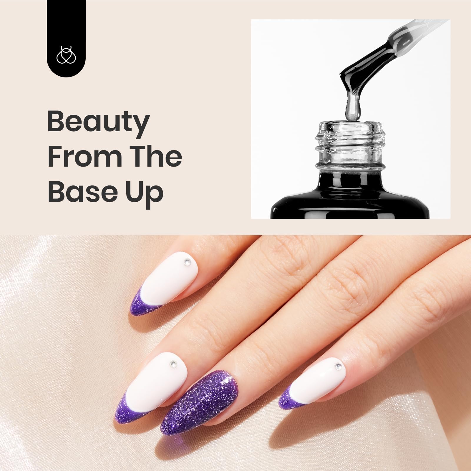 Gel nail polish bottle showcasing twenty-one day wear protection benefits against peeling.