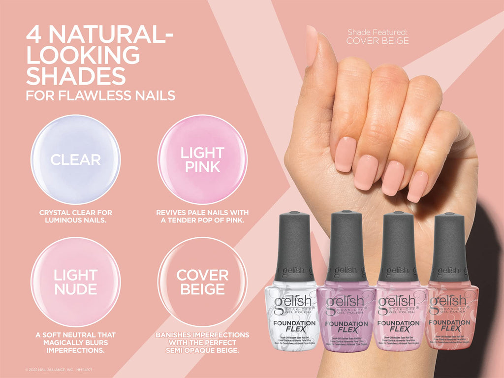 Gelish soak-off rubber base gel bottle angled product view