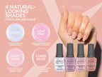 Gelish soak-off rubber base gel bottle angled product view