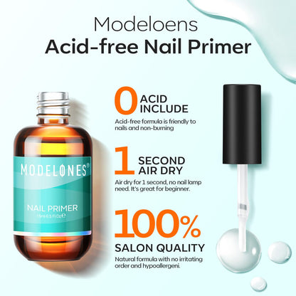 Modelones HEMA free bonder bottle showing product texture