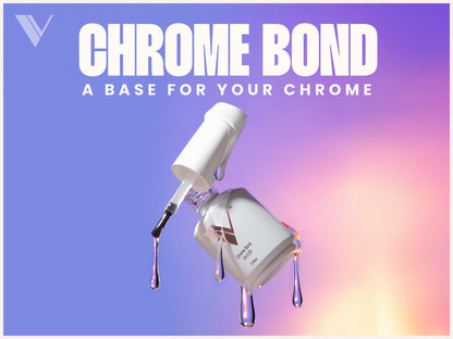 V Beauty Pure Chrome Base Coat gel polish bottle positioned upright for professional nail styling.