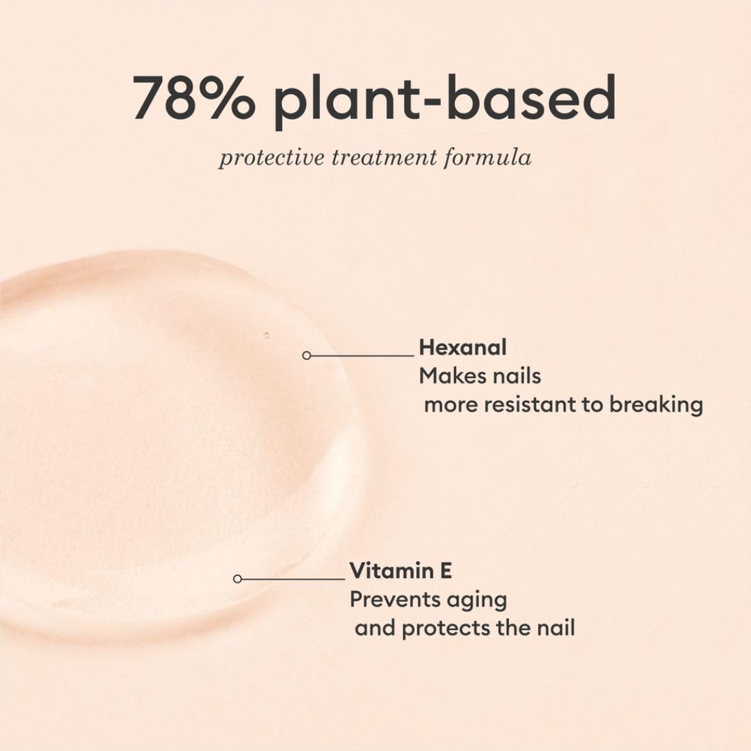 Manucurist natural twelve free base coat for preventing nail color staining.
