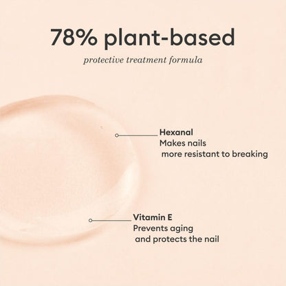 Manucurist natural twelve free base coat for preventing nail color staining.
