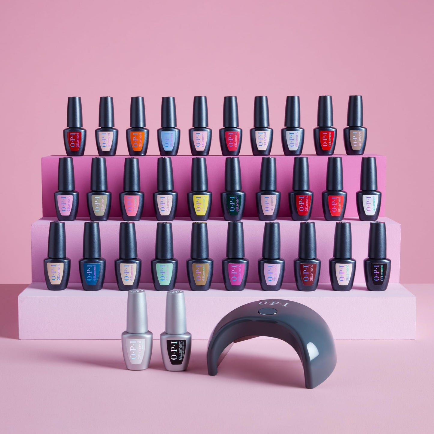OPI GELement prep supplies and starter kit accessories organized neatly for a complete manicure setup