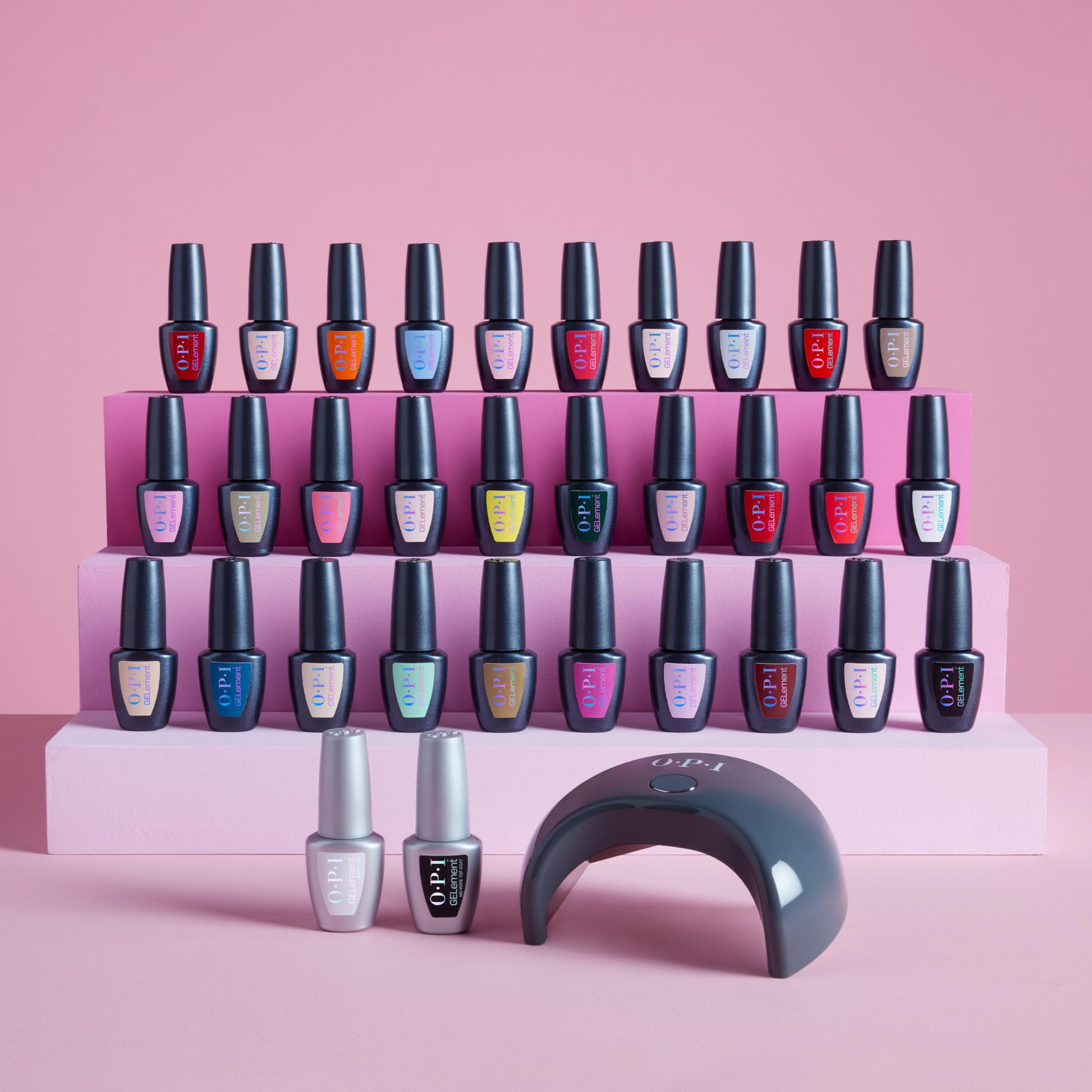 OPI GELement prep supplies and starter kit accessories organized neatly for a complete manicure setup