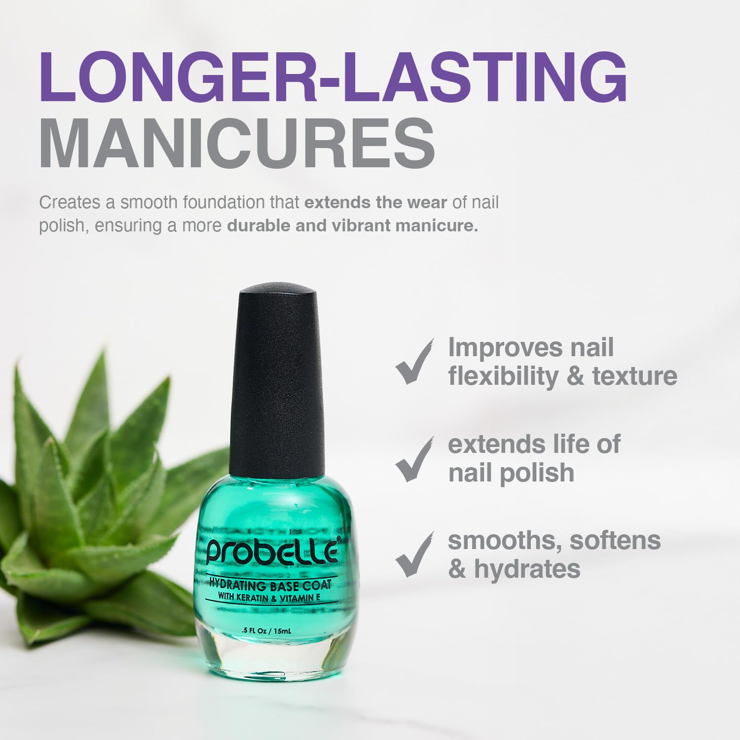 USA imported Probelle hydration manicure base coat for rough nail surfaces
