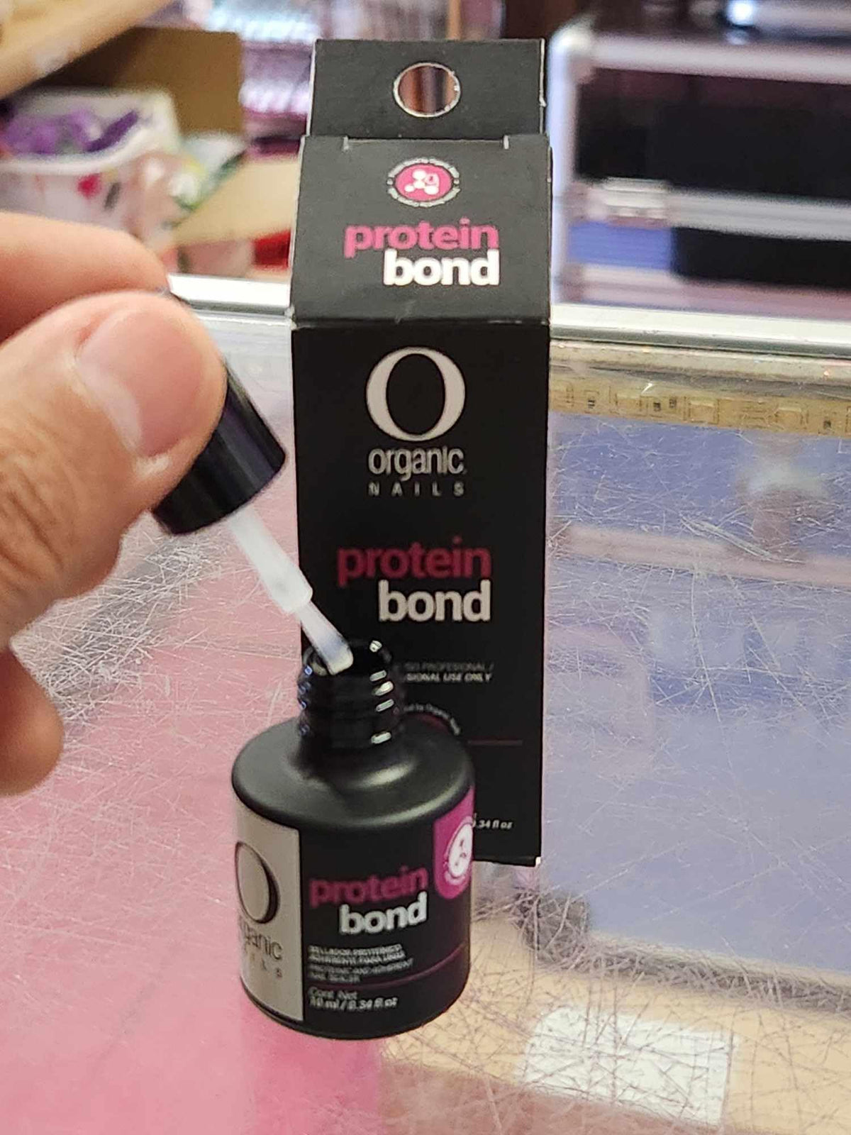 Extravaganza Nails Organic Nails Protein Bond set ready for nail prep