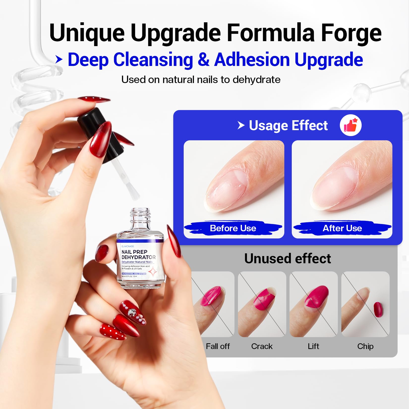 Close up of Glamonade nail prep dehydrator professional formula