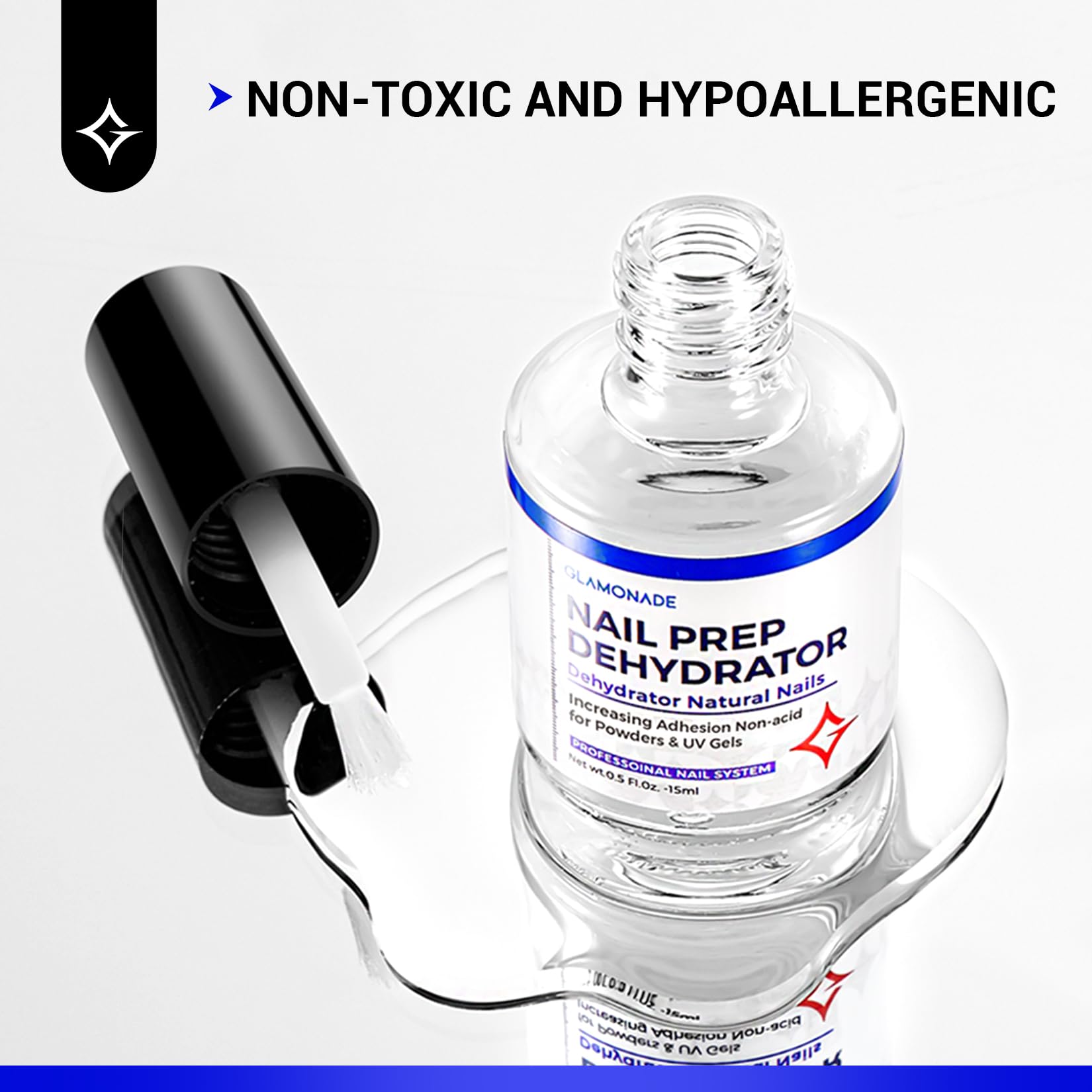 Professional nail dehydrator bottle for UV gel and acrylic nails