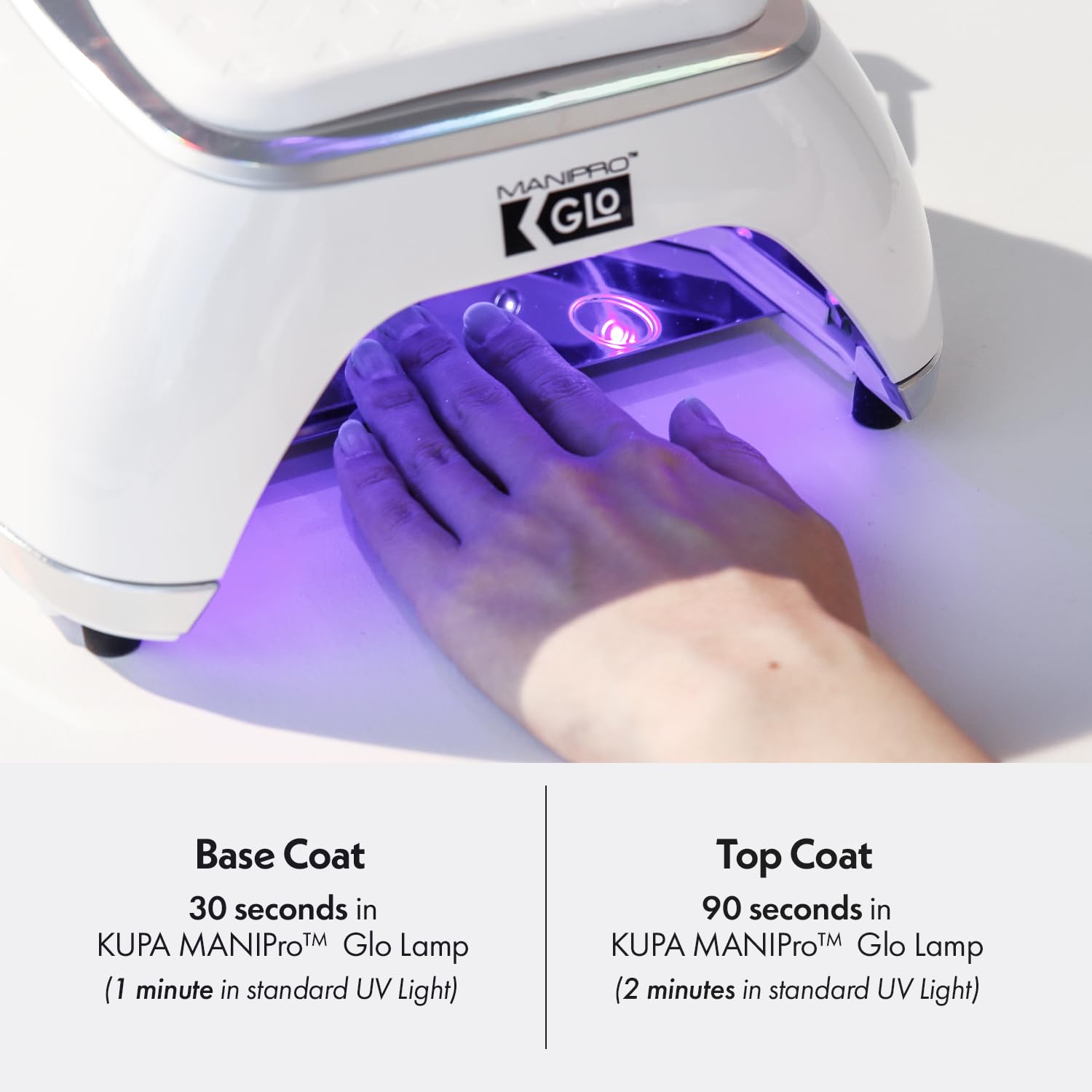Authentic KUPA brand salon grade gel basecoat packaging detail view