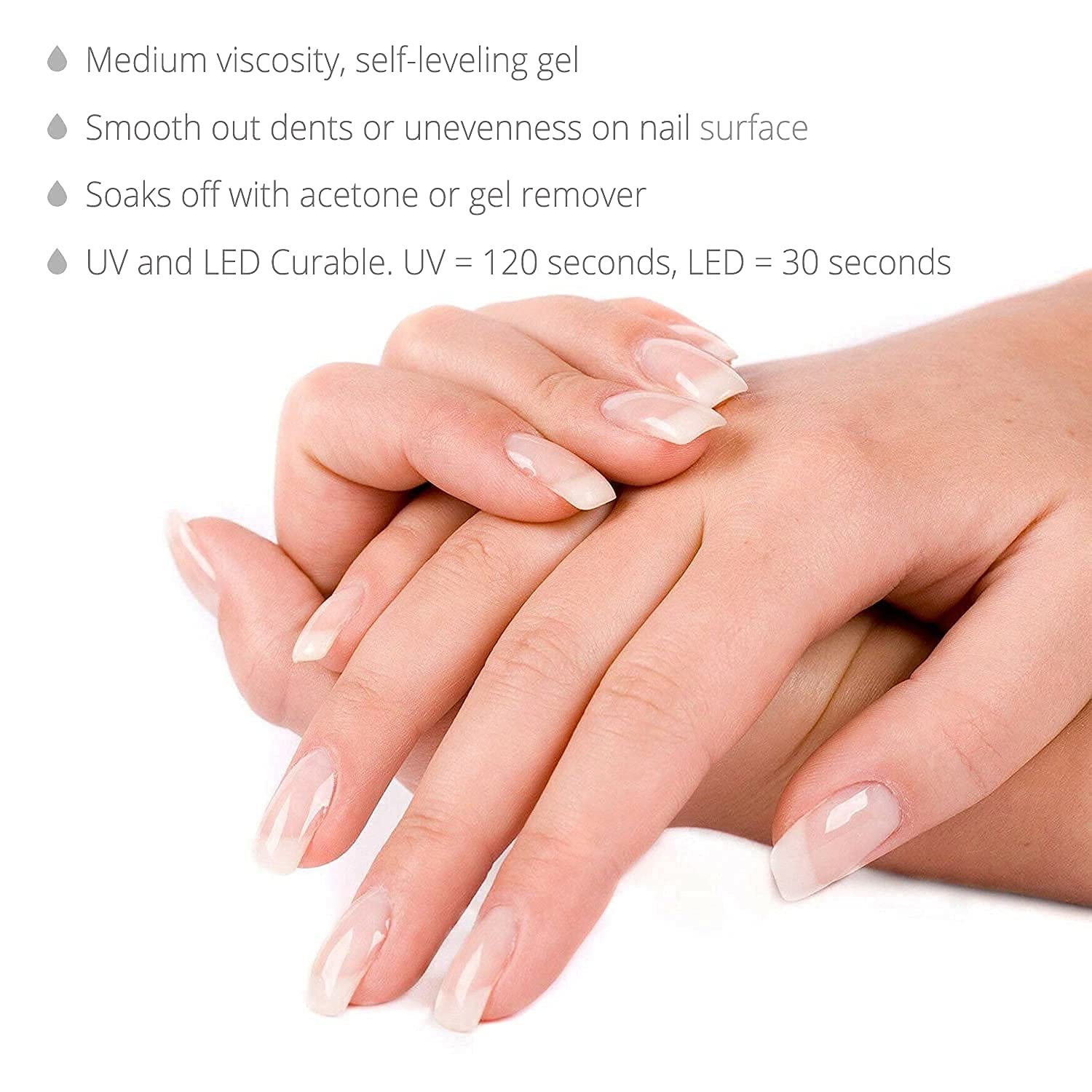 IN.HYPE professional soak off rubber base gel bottle placed on a clean manicure table.