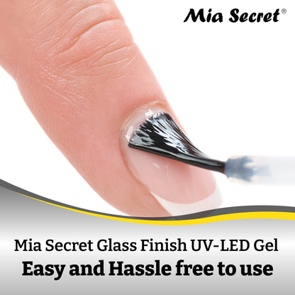 Mia Secret clear gel top coat mirror finish reflection