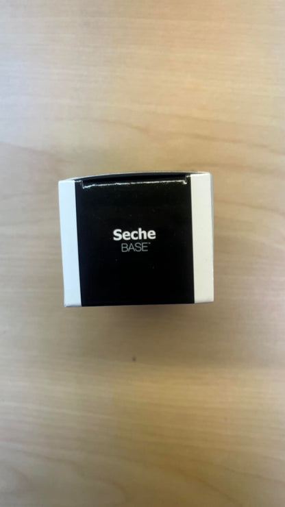 Seche base coat product shot illustrating the glass smooth finish on textured nails