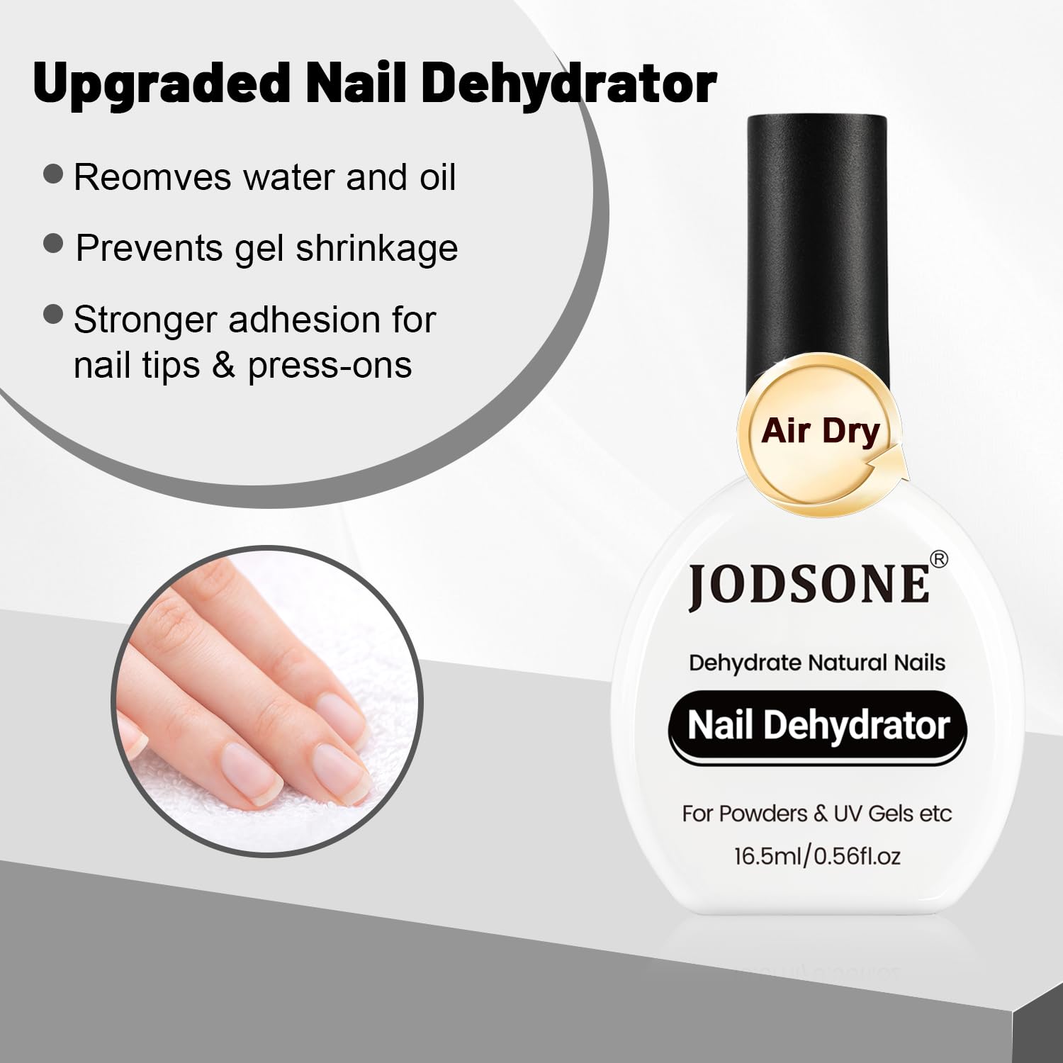 Jodsone professional manicure nail dehydrator bottle label detail