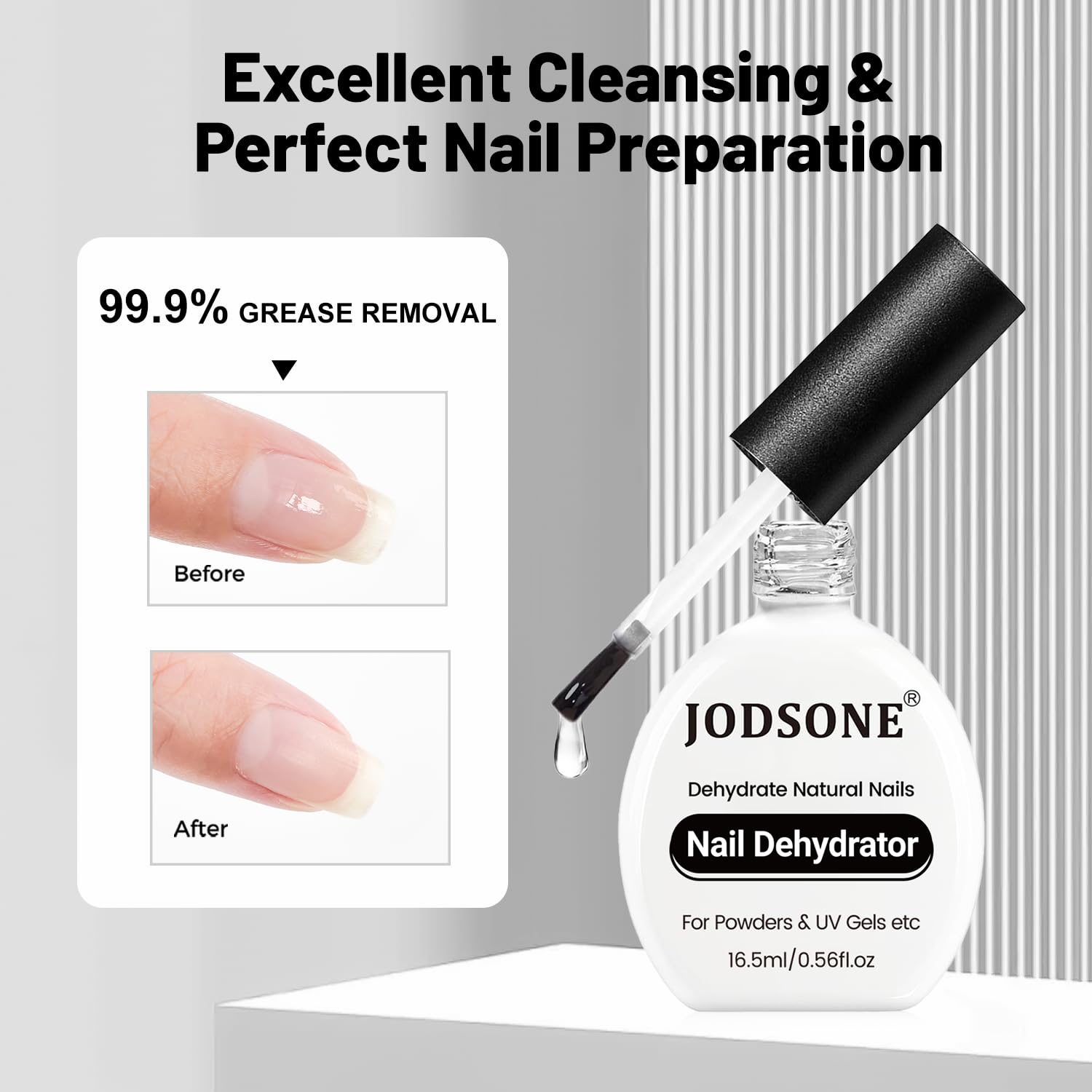Jodsone nail prep dehydrator for gel polish application
