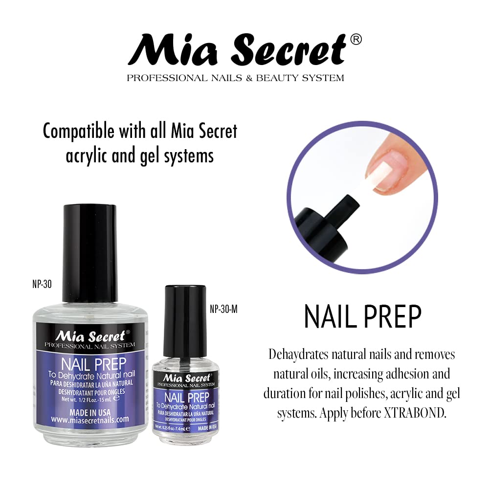Mia Secret natural nail prep dehydrator fluid bottle for salon quality manicure foundation preparation