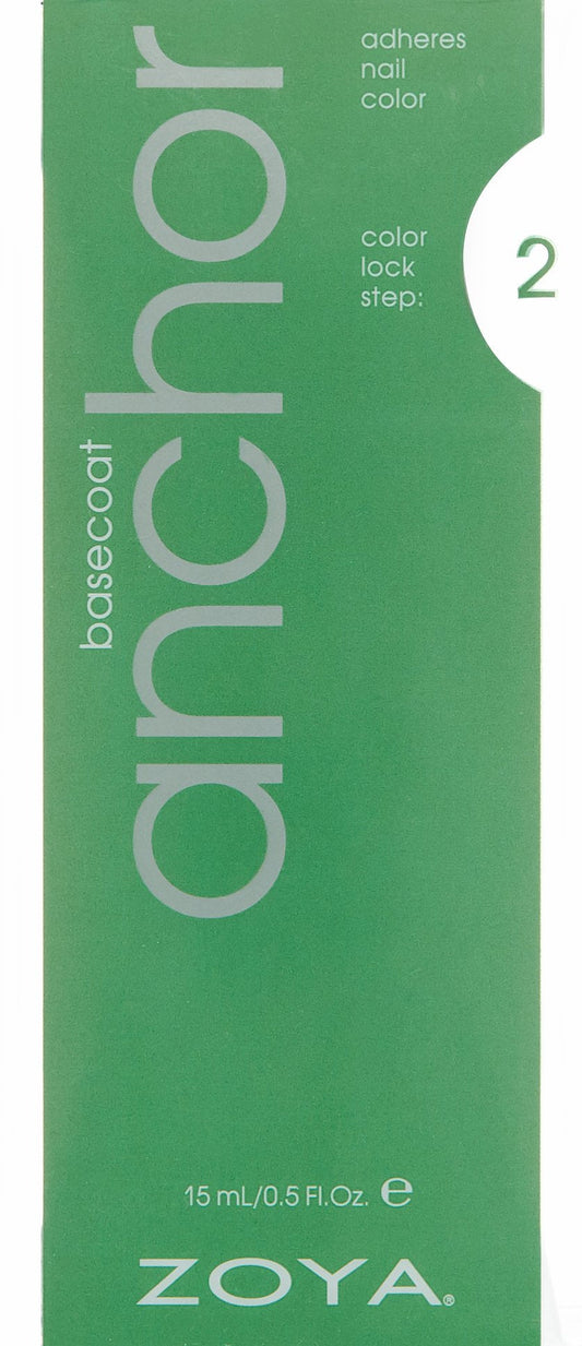 Authentic USA imported Zoya long wearing flexible base coat showing applicator brush side profile