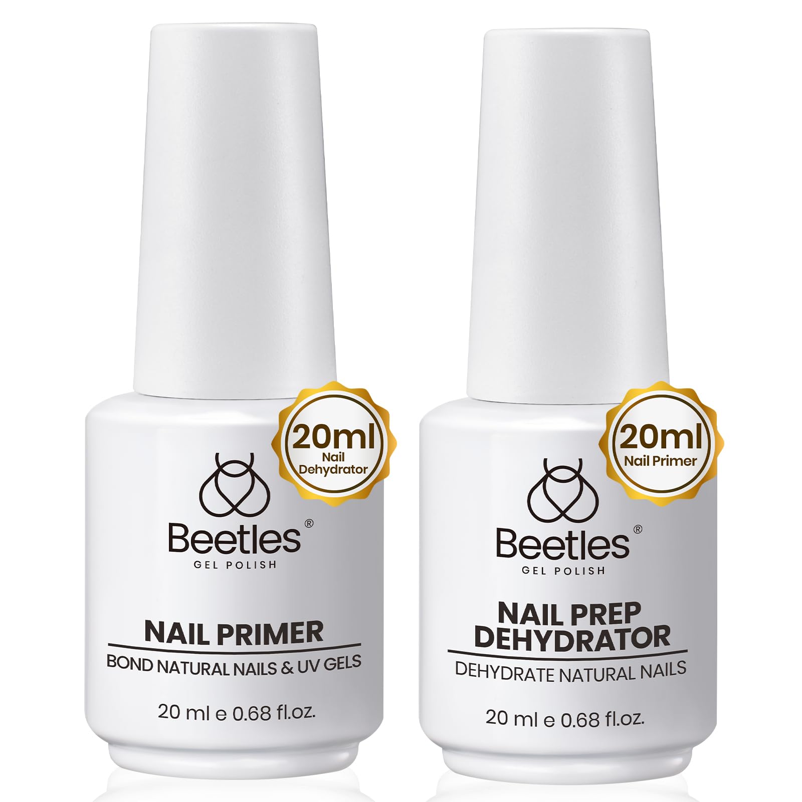 Beetles e commerce product shot of the anti lifting nail dehydrator primer duo
