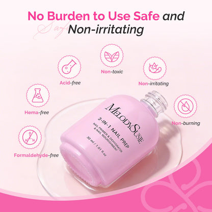 Texture and consistency of MelodySusie 3-in-1 nail prep liquid