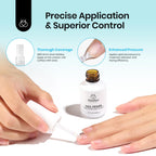 Demonstration of fast air-dry primer texture on natural nails