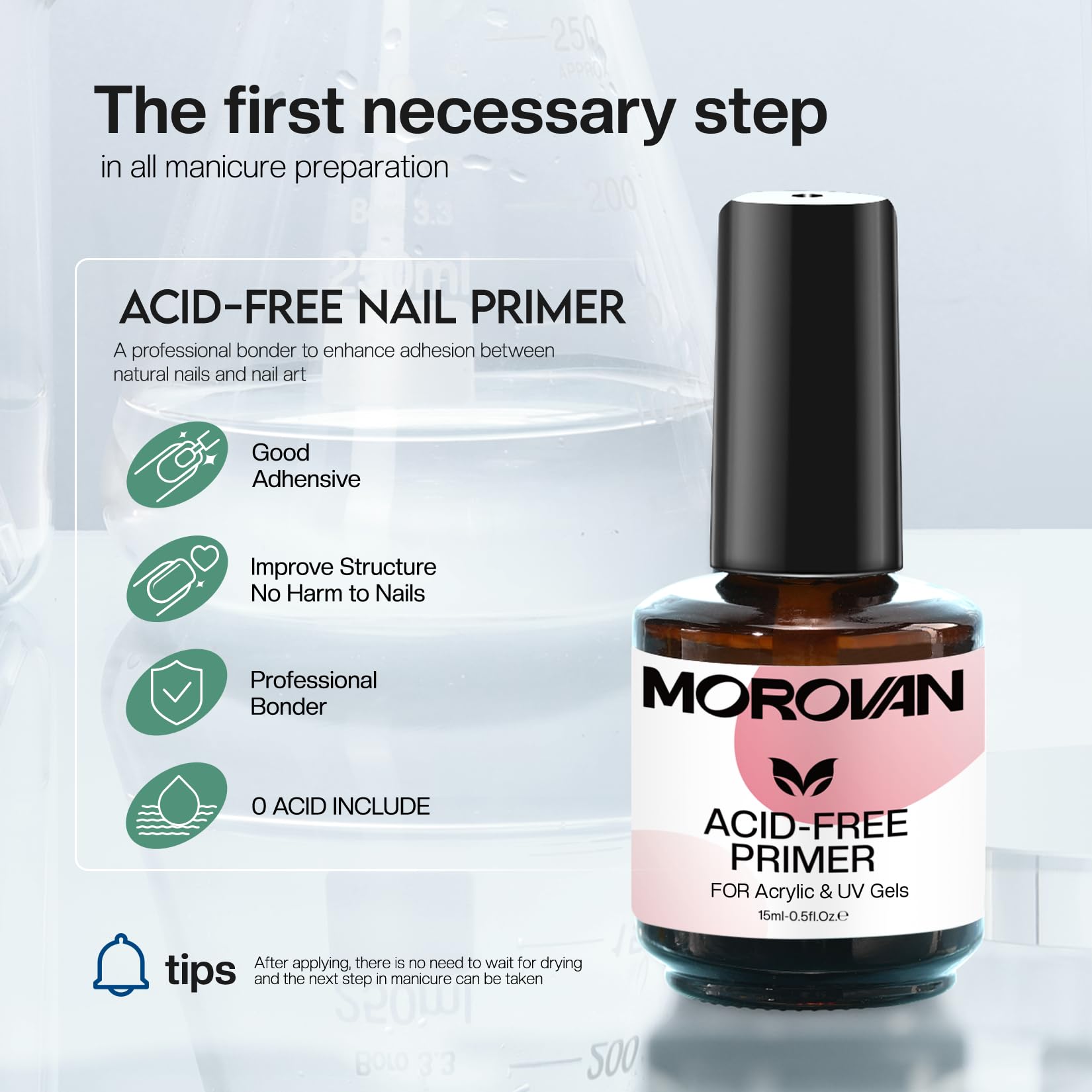 The authentic packaging details of the imported professional bonding liquid for salon extensions.