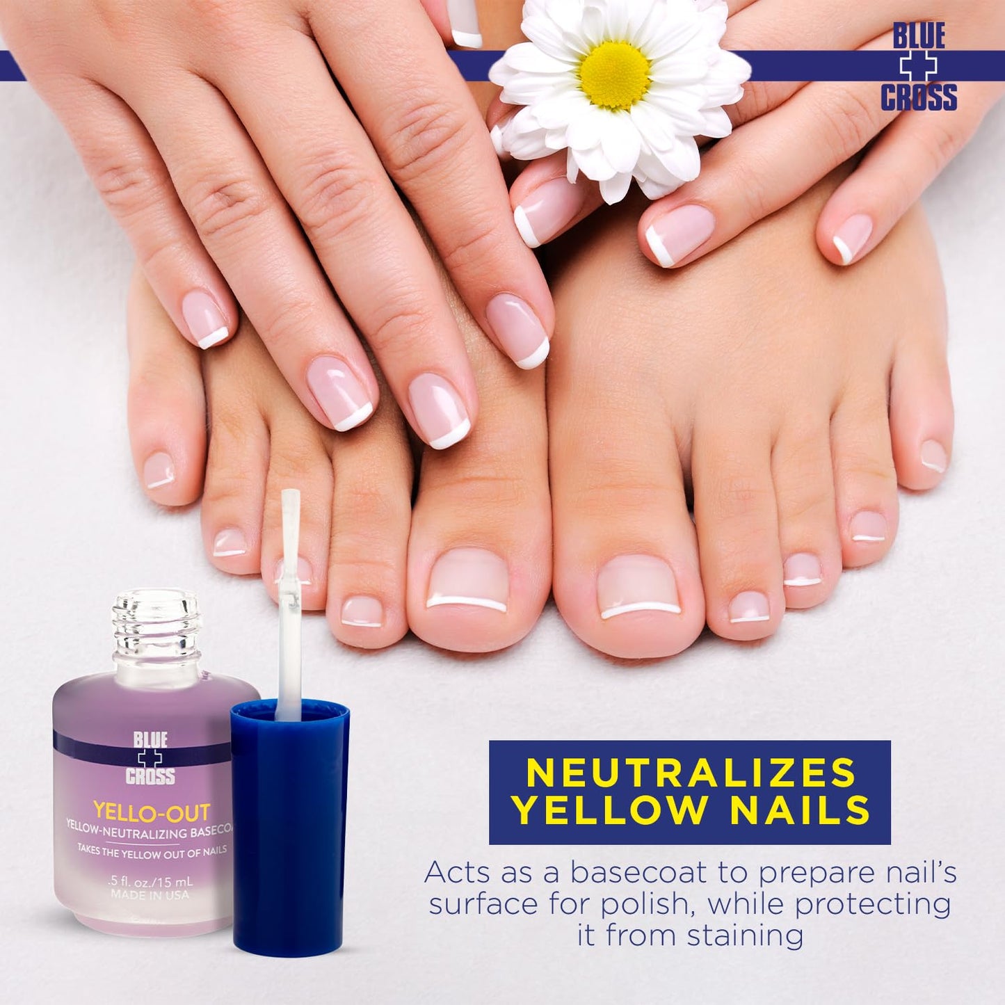 Blue Cross fingernail polish color enhancer professional packaging details