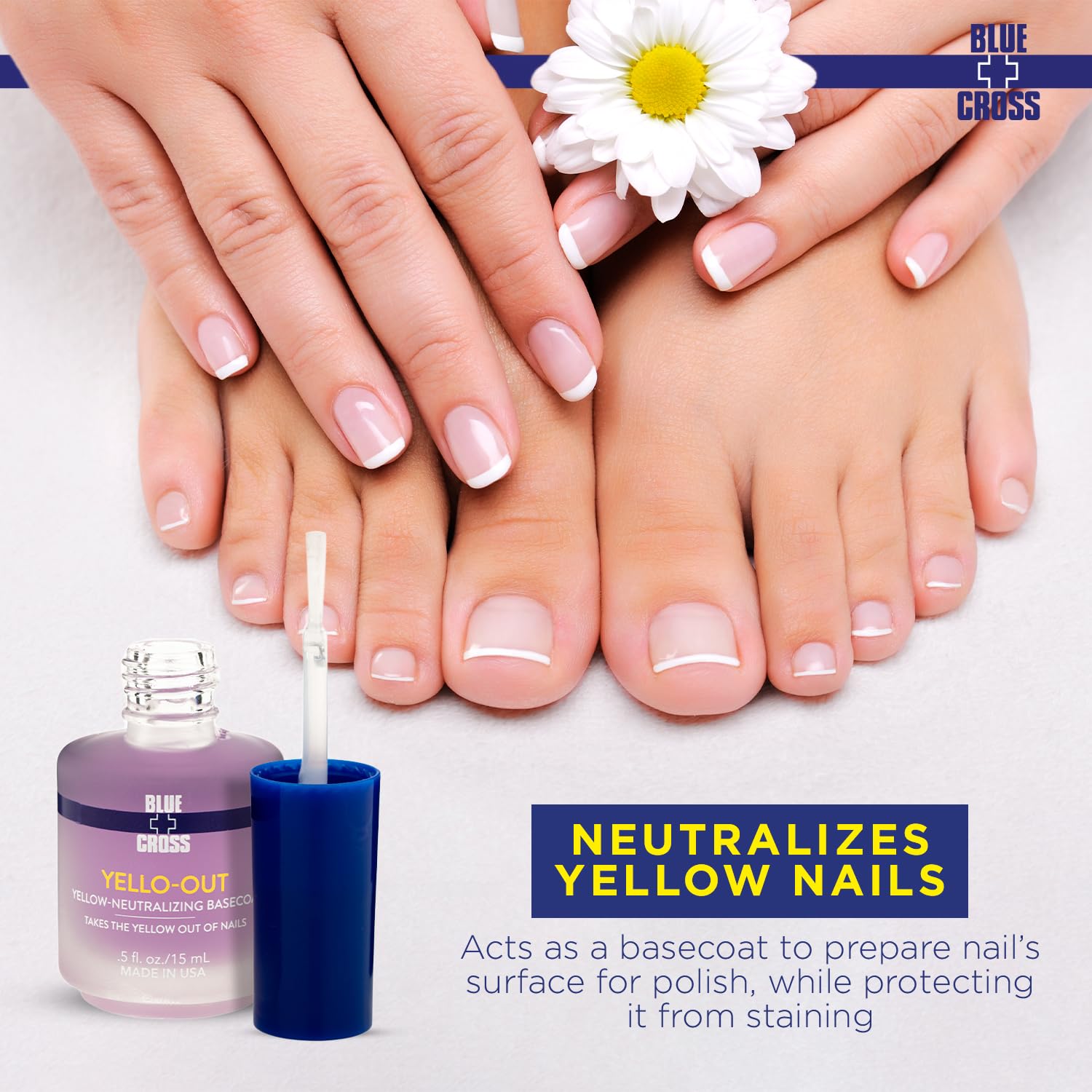Blue Cross fingernail polish color enhancer professional packaging details