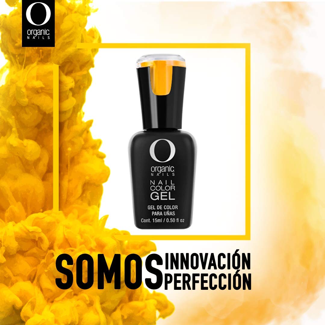 Close up view of the 15ml Organic Nails gel color packaging details