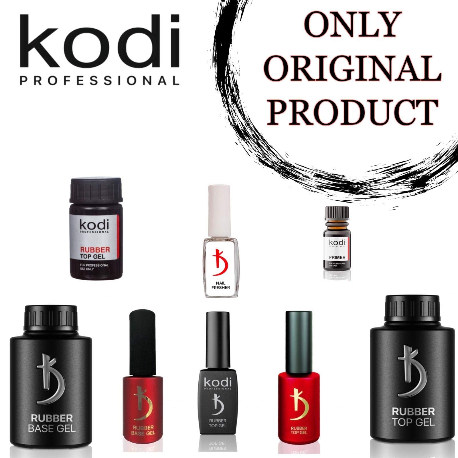 Authentic USA imported Kodi Professional nail primer packaging showing usage instructions and warnings.