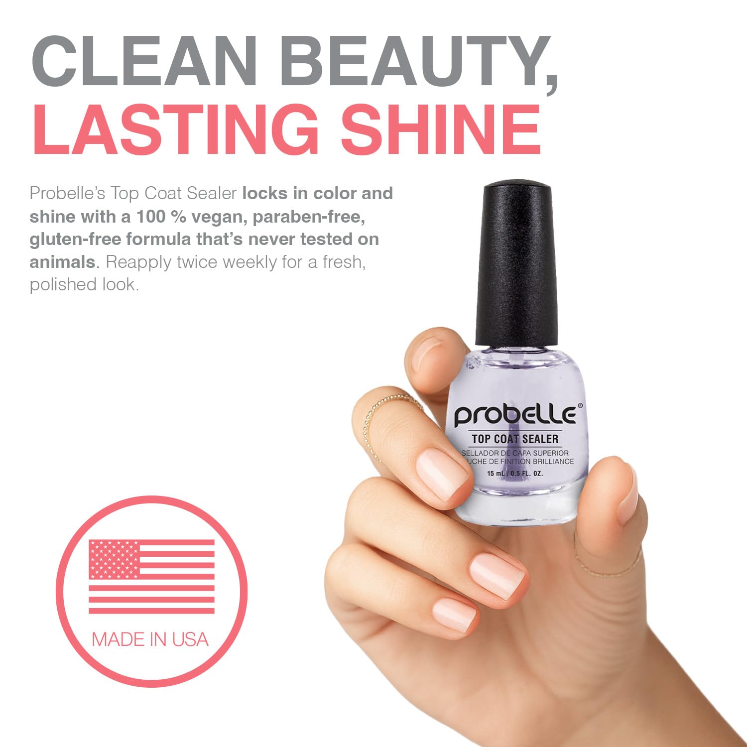 Clear barrier enamel protection top coat bottle showing thick gel look consistency