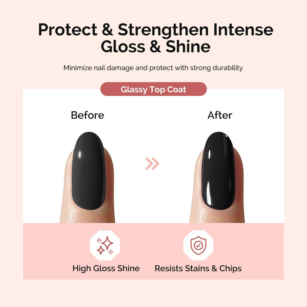 MelodySusie no wipe glossy top coat brush applicator detail