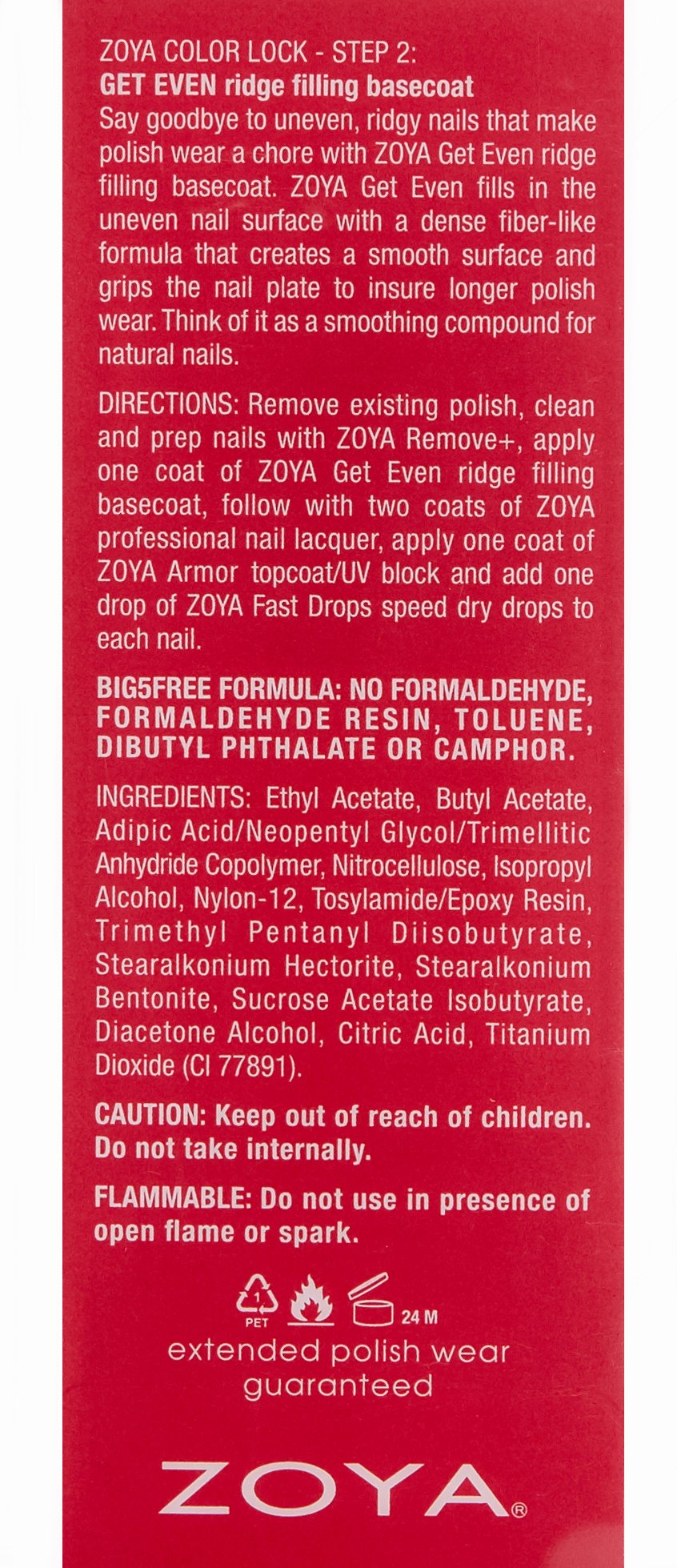 Authentic Zoya ridge filler treatment showing the 15ml fluid volume packaging