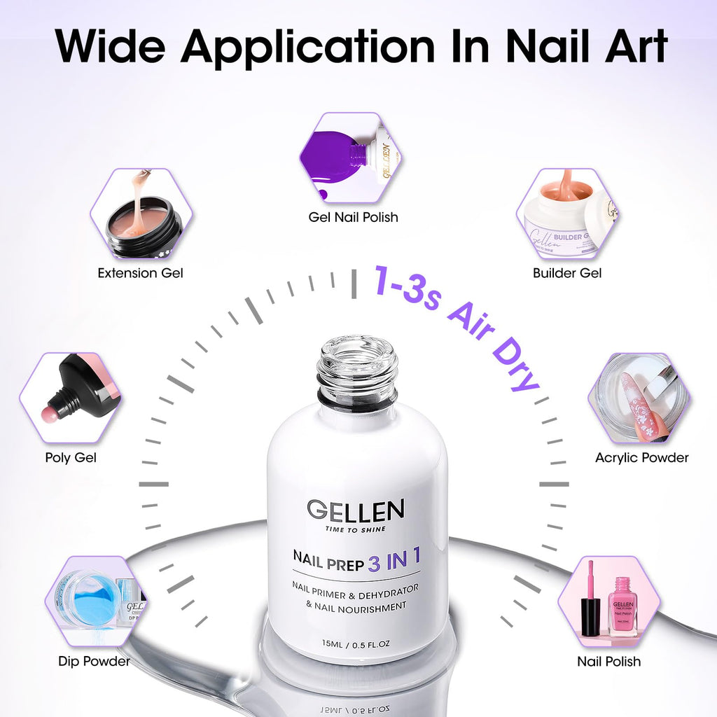 Quick air dry demonstration for Gellen nail primer