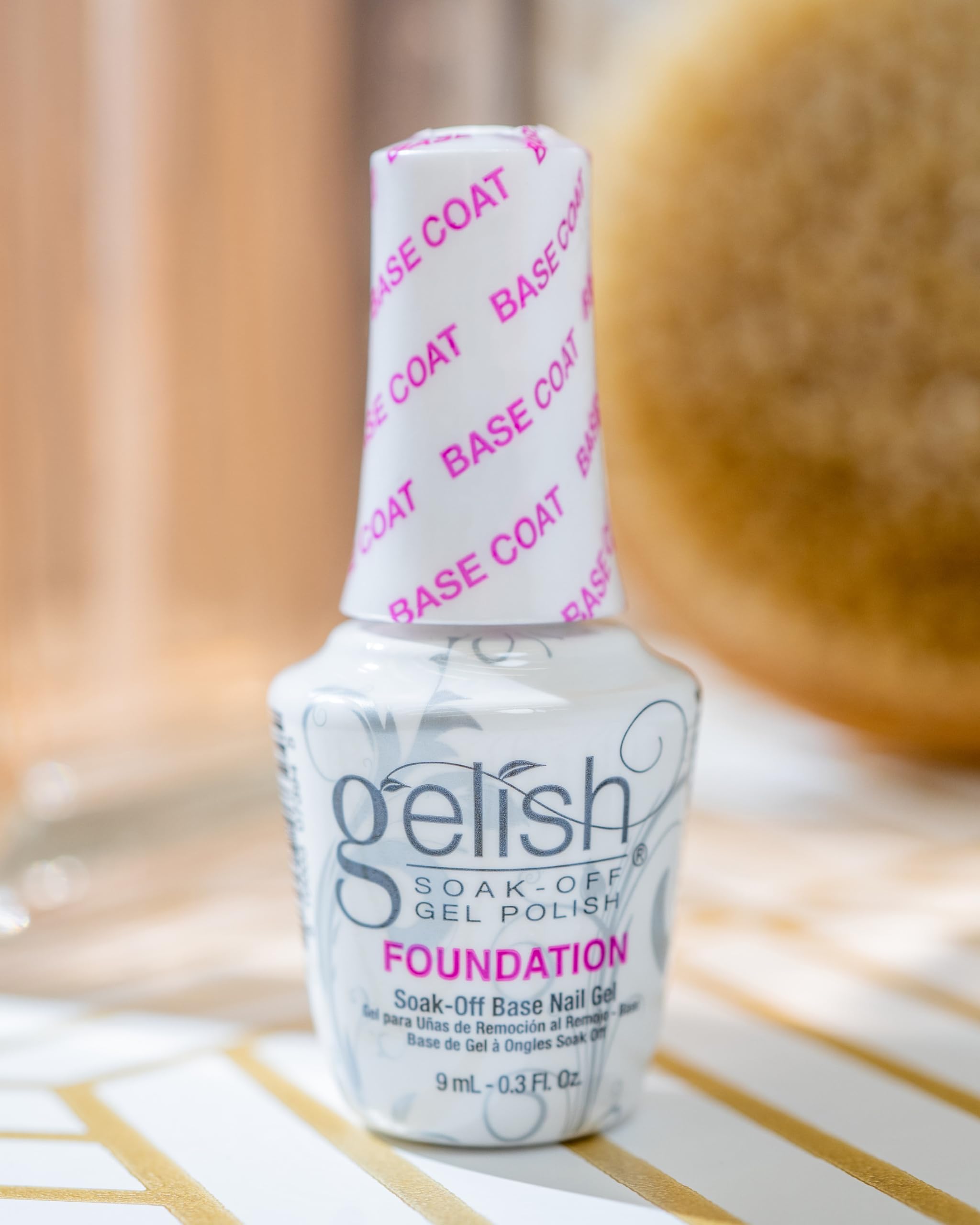 Authentic Gelish mini foundation strong adhesion base gel product close up