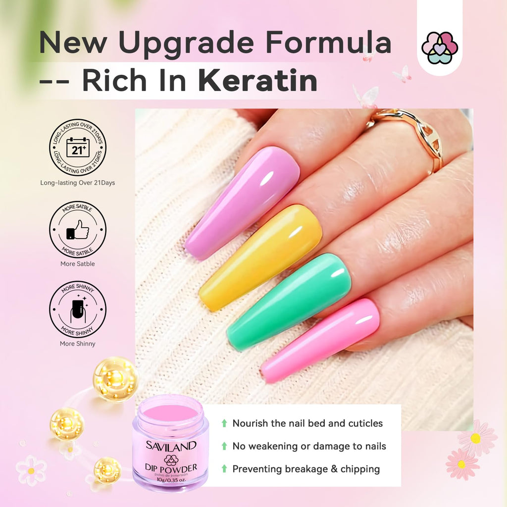 Packaging overview of the comprehensive Saviland nail kit