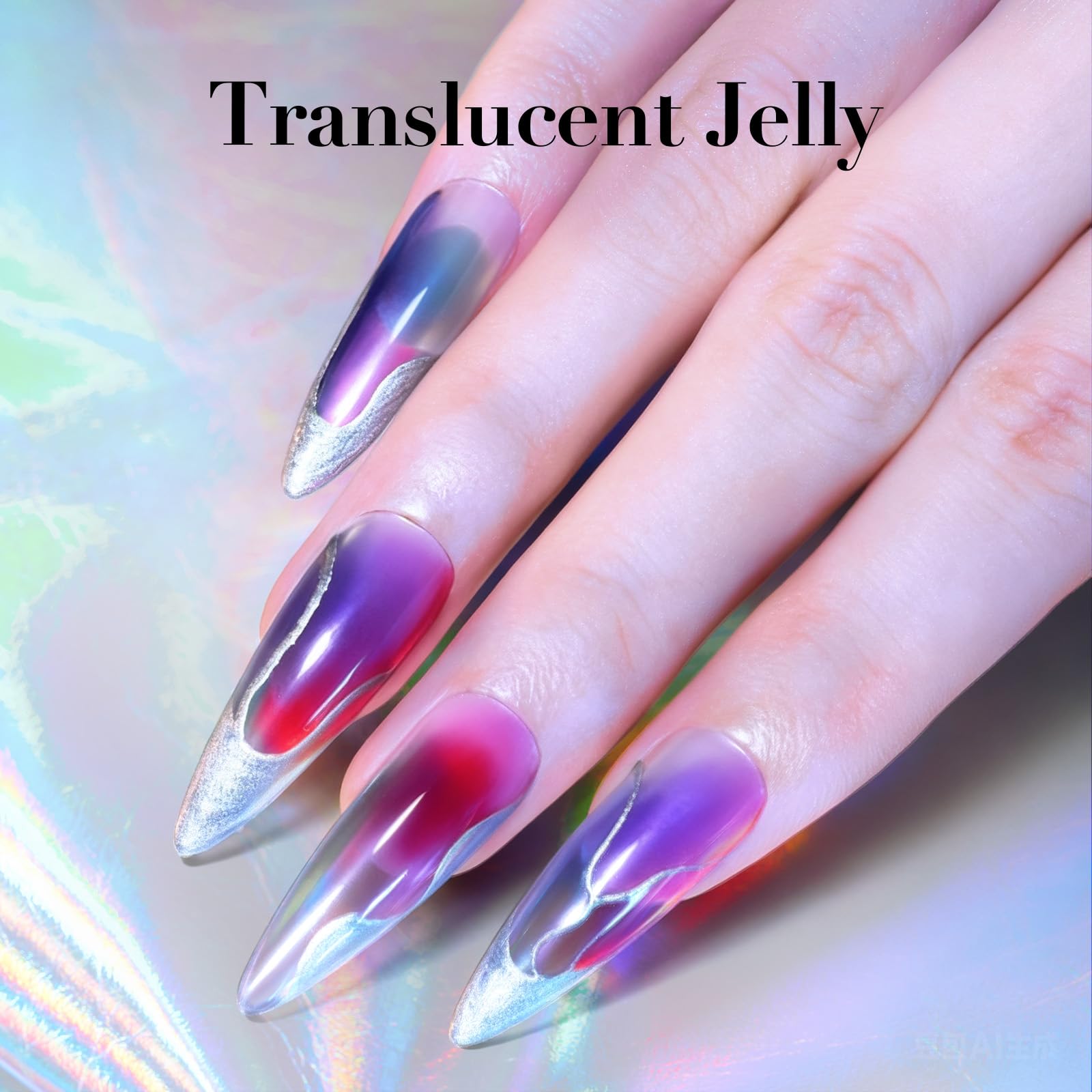 Natural looking lightweight manicure results on long shapely fingers