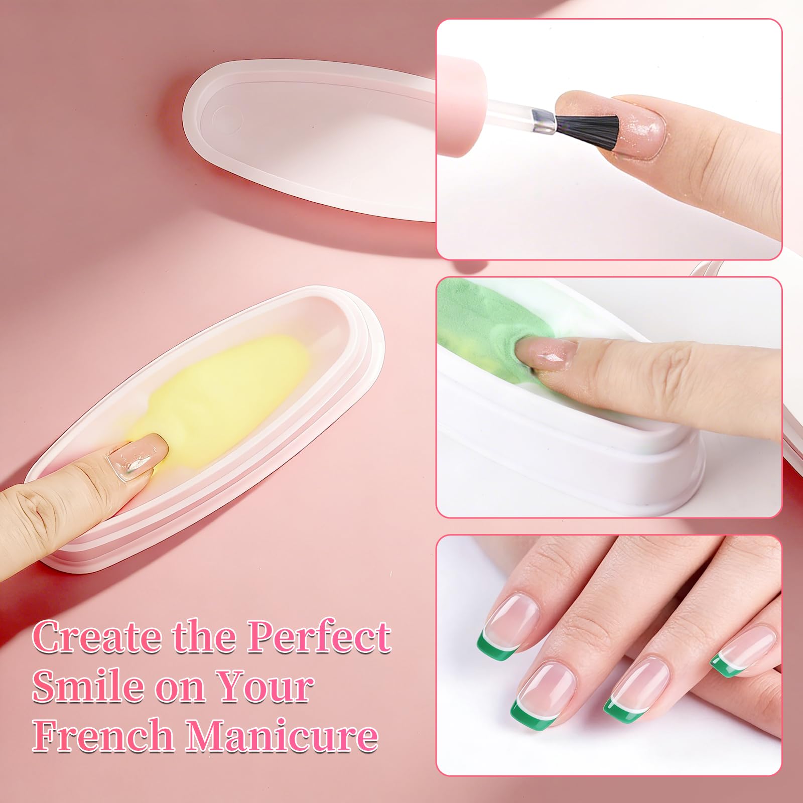 Two pack ANGNYA dipping powder trays for professional DIY manicure styling at home