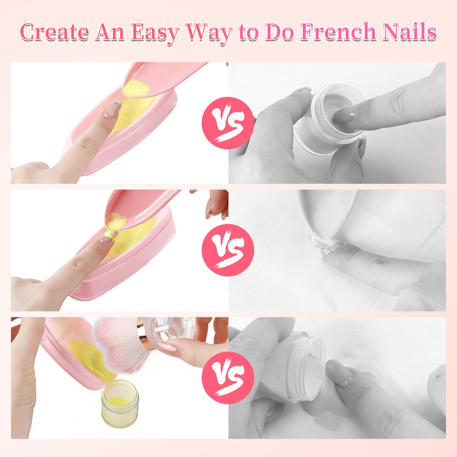 Premium ABS material ANGNYA French tip dip nail powder tray system product shot