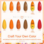 Lavender Violets 12 piece nail kit arranged with colorful powder jars