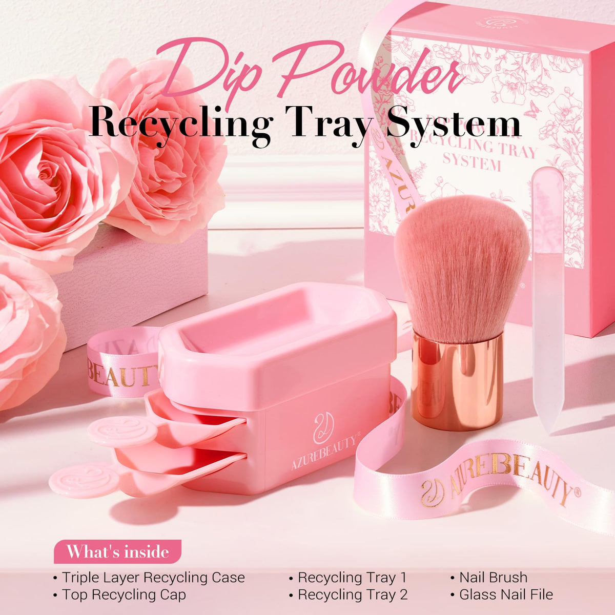 Azurebeauty nail dip powder container complete set