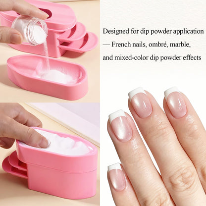Close-up view of the soft-bristle cleaning brush included in the Furtherpretty dip powder set.