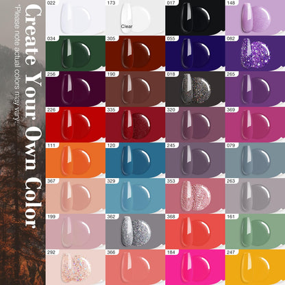 Packaging box of the imported AZUREBEAUTY all season color series starter set with complete item list.
