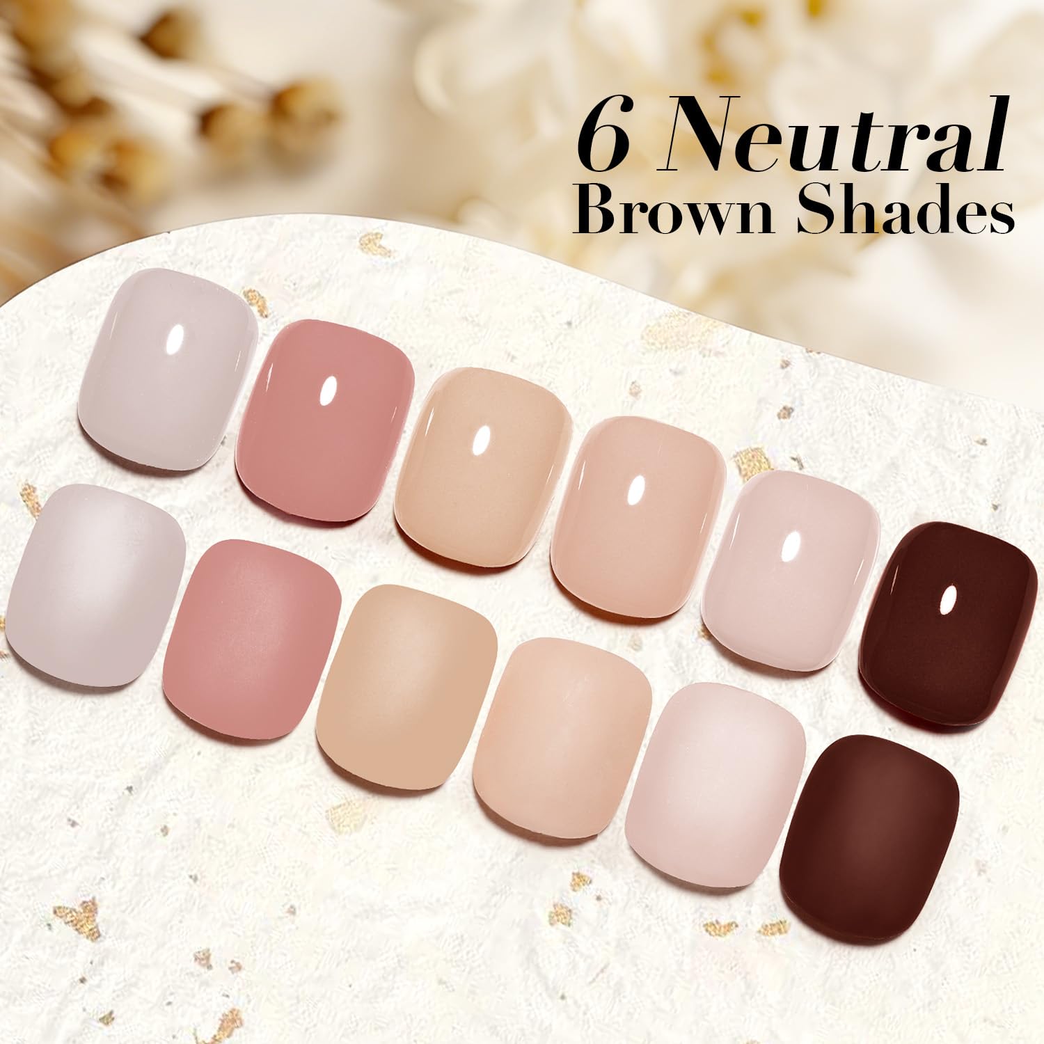 Elegant French manicure look created using the premium AZUREBEAUTY natural skin tones collection.