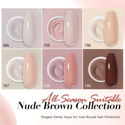 AZUREBEAUTY home salon kit contents demonstrating the durable, chip-resistant formula on beautifully shaped nails.