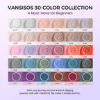Vansisos nail kit components including base coat top coat and activator liquids