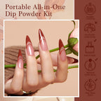 Finished manicure showing the smooth matte topcoat finish