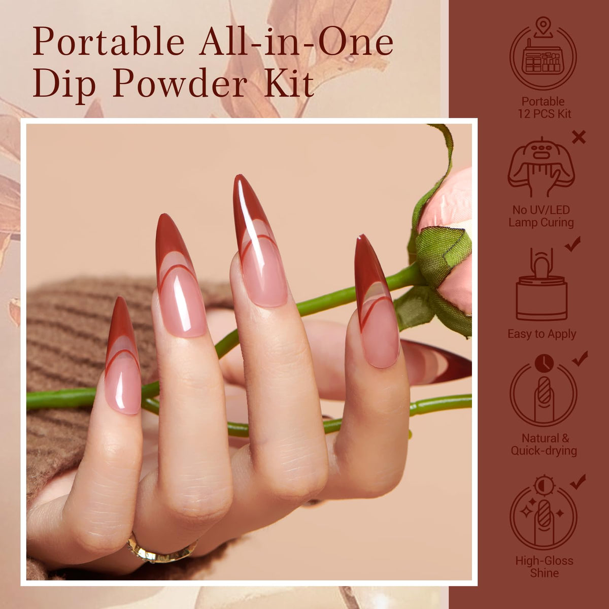 Finished manicure showing the smooth matte topcoat finish